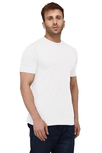 Image of Men's Round Neck Polyester Half Sleeve Regular fit, Stylish Branded Solid Plain Comfortable, Lightweight T-Shirt for Men