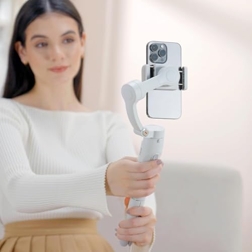 Image of WeFly M1 Gimbal Stabilizer for Smartphone, 3 Axis Foldable Pocket Handheld Gimbals, Anti-Shake Face Tracking Bluetooth Control Selfie Stick Compatible with iPh /one Android Tiktok YouTube Vlog Video