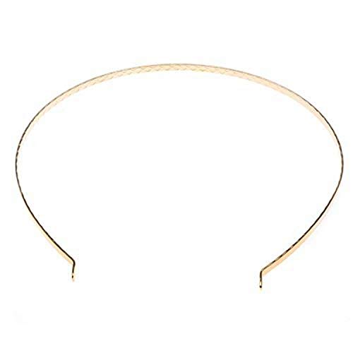 Beadaholique Plated Metal Tiara Headband Frame with Fun Craft Beading Project, 5.5-Inch, 22K Gold