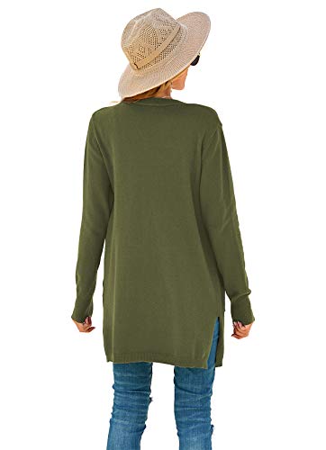 Image of TASAMO Cardigan Sweaters for Women Long Sleeve Open Front Casual Knit Fall Coat Oversized Soft Outwear with Pockets