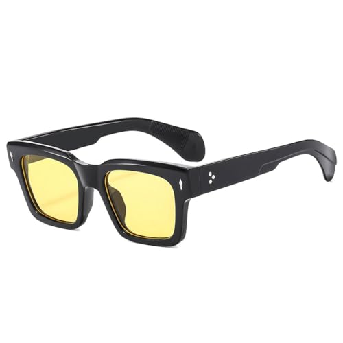 Lunettes de soleil tendance hommes femmes vert olive rétro rivets punk