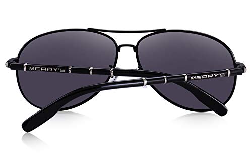 MERRY'S Premium Fashion Style Mens Classic pilot Sunglasses Polarized 100% UV sun glasses for men S87664