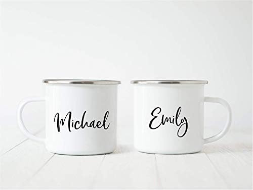 Andaz Press Taza de café personalizada de acero inoxidable de 11 onzas, Flirt, paquete de 2, nombre personalizado, despedida de soltera, damas de