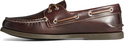 Men's Authentic Original 2-Eye Seasonal Boat Shoe, Brown Burnish, 9 Wide