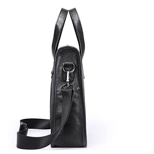 Porte-documents en cuir véritable pour homme élégant et rigide