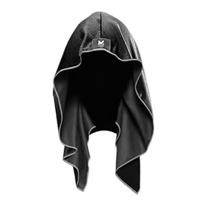 MISSION Cooling Hoodie Towel- Hood Towel, Evaporative Cool Technology, Cools Instantly When Wet, UPF 50 Sun Protection, Contours Your Head to Stay in Place, Great for Sports, Fitness, Gym