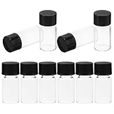 Cabilock Durchsichtige Kleine Glasprobenfläschchen 10 Stück Auslaufsicher mit Schraubverschluss Kompakte Glasfläschchen für Flüssigkeiten Labor und Reisen