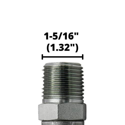 Image of (10-Pack) 1 inch Hose x 1 inch NPTF Male Pipe Swivel Hydraulic Hose Crimp Fitting Ends | MPX-16-16