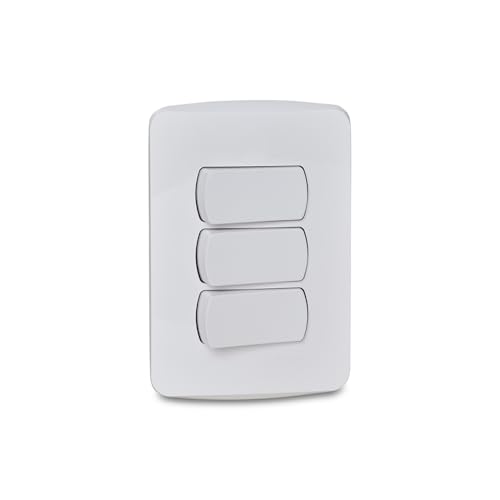 Conjunto Miluz Schneider 3 interruptores simples 10a 250v branco s3b62210