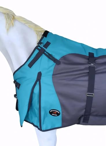 Image of 1200D Horse Turnout Blanket Waterproof, Breathable, Heavy-Weight Winter Blanket with 300g Fill, Ripstop Outer Shell