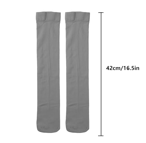 Image of Bestjybt 3 Pairs Women's Opaque Nylon Knee High Stockings Trouser Socks