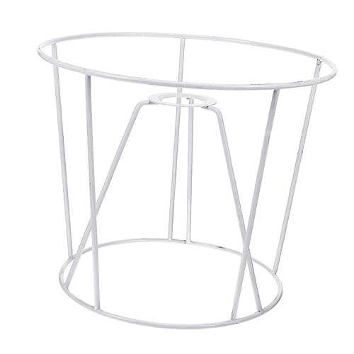 Abat-jour DIY carcasse métallique suspension vintage cage fer blanc Jojofuny