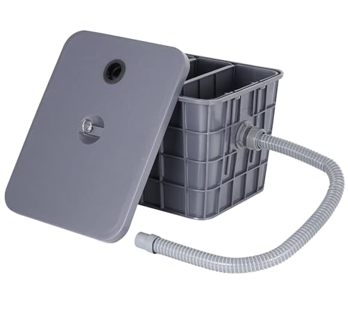 YUCHENGTECH öLabscheider Abwasser 30L PP Fettabscheider Gastronomie Kommerzieller Fettabscheider mit 1 Einlass oben für Restaurant Küchen 46x35x30cm