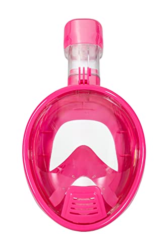 Foto von Lamar Taucher- Schnorchelmaske, Vollmaske mit 180-Grad-Sicht, Tauchmasken mit Panorama-Vollgesichtsdesign, Sportkamera Kompatible Taucherbrille für Kinder - Pink (pink)