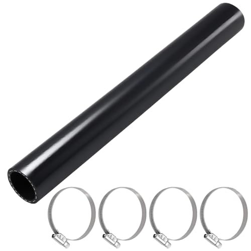 FUSCH 1 1/2 ID Gasoline Fuel Filler Neck Hose with 4 Clamps 15 7/8 Long Straight Reinforced Gas Tank Fuel Filler Hose