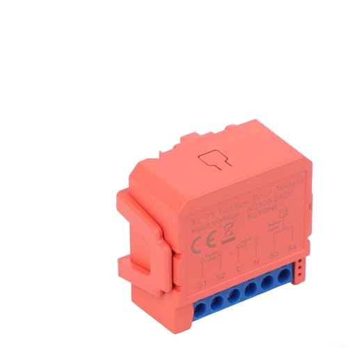 Honseadek Interruptor de puerta de garaje, habilitado para control remoto y función de temporizador, compatible con módulos de persiana enrollable y solapa de garaje, color naranja