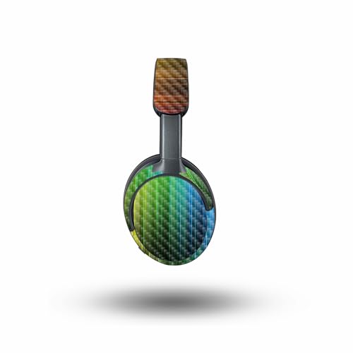 Image of MightySkins Carbon Fiber Skin Compatible with Bose QuietComfort Ultra - Rainbow Streaks | Protective, Durable Textured Carbon Fiber Finish | Easy to Apply