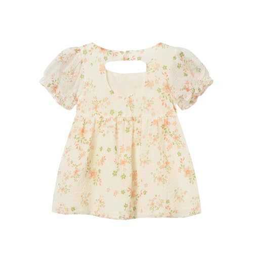 Toddler Baby Girl Floral Tunic Top Backless Smock Summer Flowy Seersucker4