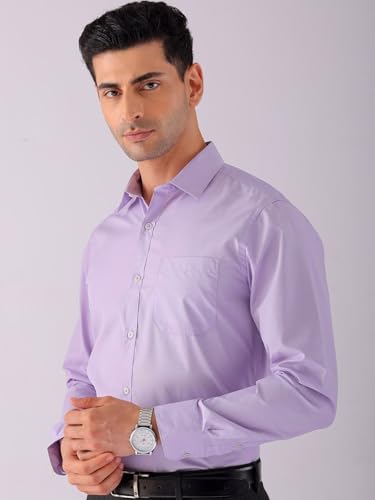Image of The Indian Garage Co Men Slim Fit Checkered Full Sleeves Cutaway Collar Formal Shirt