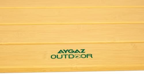 Aygaz Alüminyum Katlanır Kamp Masası - 30 Kg Kapasiteli Outdoor Masa, Taşıma Çantalı Portatif Kamp Masası, Ahşap Kaplama, Hafif ve Şık Plaj Masası - Görsel 5