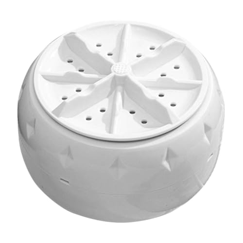 PLAFOPE Lavadora Portátil Automática Mini con Turbina Ultrasónica Función USB Ahorro Energético para Ropa Interior Viajes Apartamentos y Autocaravanas Blanca