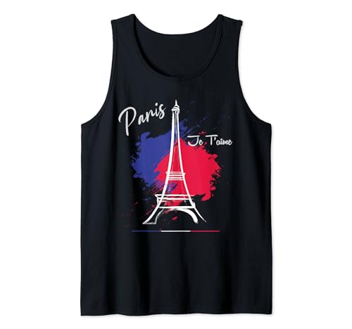 Torre Eiffel París Vintage I Love Paris Francia Hombre Mujer Camiseta sin Mangas