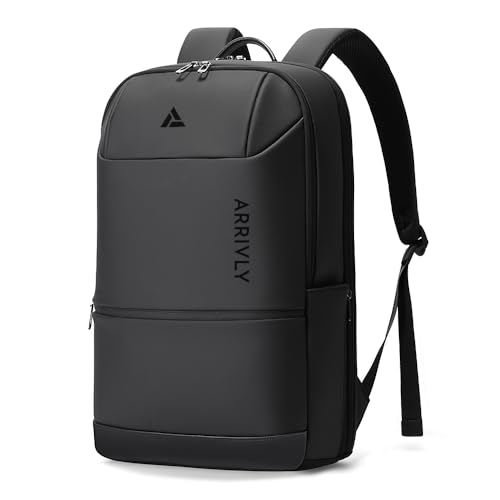 Arrivly Mochila Portátil Mujer y Hombre - Robusta y Moderna - Mochila Business, Viaje y Diario con Compartimento 15,6 pulgadas, Impermeable - Perfecta para Trabajo, Estudiantes y Cabina Avión