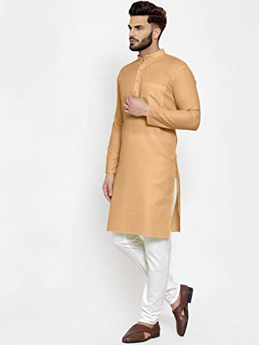Image of Men's Cotton Blend Kurta Pyjama Set