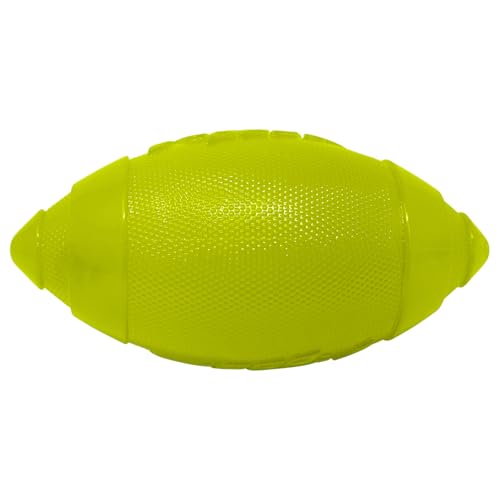 Nerf Dog TPR Ultra GLOW Football with Squeaker, 7-Inch Rechargeable Durable Fetch Toy for Night Play Green - Image 3