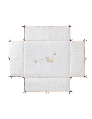 Noukie's - Tapis de parc Babou & Kendi - Avec Bords - 75 x 95 x 30 cm - Veloudoux