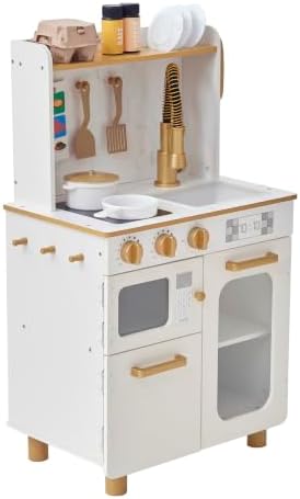 Teamson Kids Little Chef Memphis Play Kitchen, White/Gold