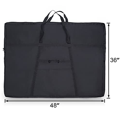 Extra Large Jjring Dacron Waterproof Light Weight Art Portfolio Tote Bag, 36X48" Black Carrying Storage Case For Poster, Sketching, And Drawing #TOP3