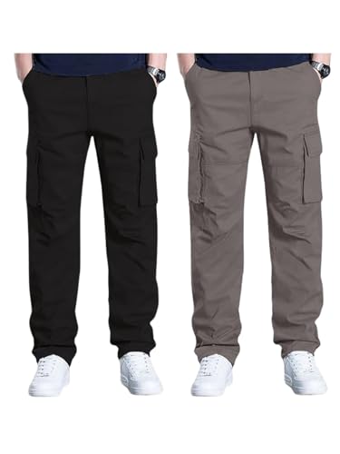 Image of Leriya Fashion Men's Cargo Pants | Multi Pocket Cotton Cargo Joggers for Men | Loose Fit Stylish Pant with Pockets | Casual Baggy Trousers & Streetwear Lower