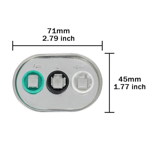 image for VEXUNGA 45/5 uF 45+5 MFD 370V 440V 450V Oval Dual Run Start AC Capacit