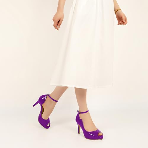 Image of AUMOTED High Heels Pumps Platforms Shoes for Party Daily 3.4 inch Dressy Pumps