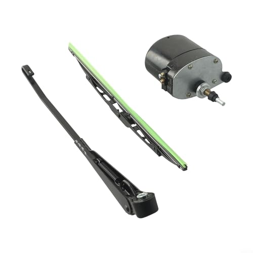 Image of 12V Windshield Wiper Motor Kit for Fishing Boats and Caravans, Wiper Blade and Wiper Motor Replacement for Fishing Boat, UTV(Motor + Wiper)
