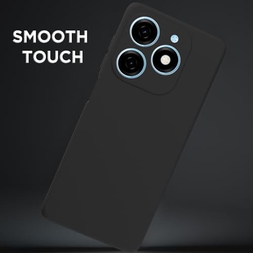 Image of Outlouders Back Cover for Tecno Spark GO 2024 | Camera Protection | Durable Soft Matte Silicone Bumper Case (Black)