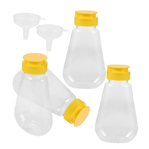 GALPADA Squeeze Honey Jar Sauce Bottles for Kitchen Use Empty Sauce Bottles Cap Squeeze Condiment Container