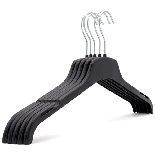 The Hanger Store 20 Strong Black Plastic Adults Coat Clothes Hangers - Sturdy, Space-Saving, Slim Profile with 360-Degree Swivel Hook - Ideal for Organizing Tops, Shirts, Coats, Jackets, and Blouses The Hanger Store 20 Strong Black Plastic Adults Coat Clothes Hangers - Sturdy, Space-Saving, Slim Profile with 360-Degree Swivel Hook - Ideal for Organizing Tops, Shirts, Coats, Jackets, and Blouses
