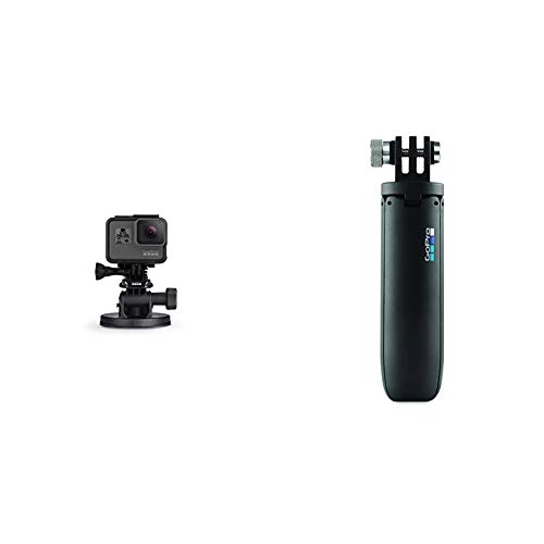 Front Saugnapfhalterung (gebogene, vertikale Schnellspannschnalle, 2 x Schwenkarme, Rändelschrauben) & Shorty (Mini-Verlängerungsstange und