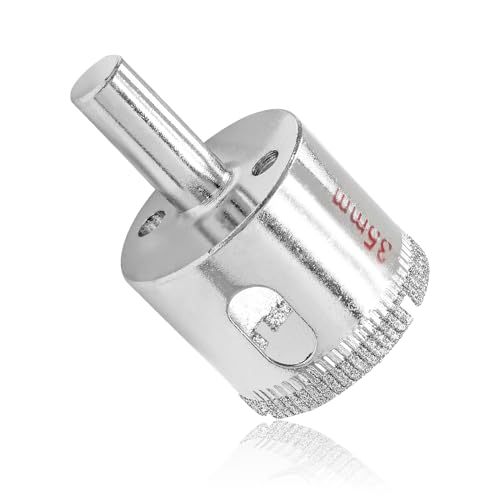 Image of Luomorgo 35mm Diamond Hole Saw Diamond Drill Bits | 1.1 Inch Cutting Depth, For Glass Ceramic Marble, For Porcelain Tile Granite, For Quartz Gemstone