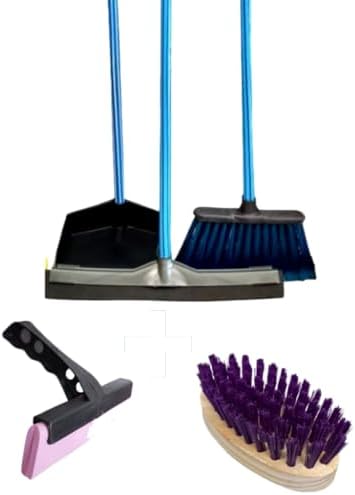 Kit Vassoura, Rodo Grande Duplo, Pá de Lixo Com Cabos, rodinho pi...