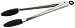 Pinza multiuso in acciaio inox e silicone, 34cm, parte funzionale rimovibili per agevolare la pulizia, meccanismo di blocco, (colore: nero), quantità: 1 pezzo
