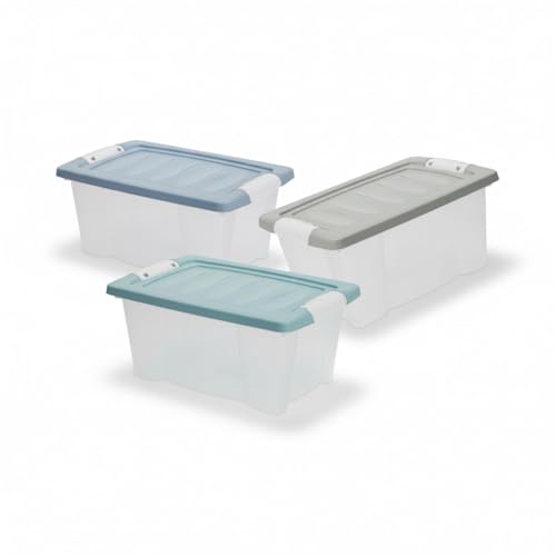 LS-LebenStil Stapelbox 3´er Set 30x20x15cm recycelt mit Deckel...