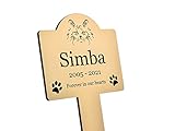 Origin Personalised Pet Cat Memorial Plaque Stake - Outdoor Garden Waterproof