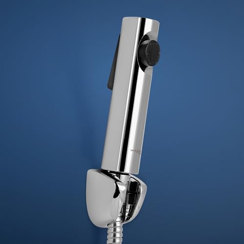 Hindware Italian Collection F160194CP Health Faucet for Bathroom | Made of ABS | Comes with 1.2m SS Tube | Easy Grip | Soft on Skin | Light Weight | Added Filter | Starc | 1-Year Manufacturer Warranty