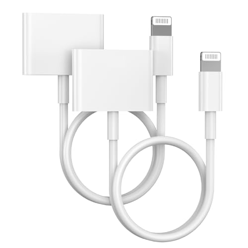 [Apple MFi Certified] Lightning to 30 Pin Adapter for iPhone 2-Pack 8 Pin to 30 Pin Charging and Data Transfer Converter Compatible with iPhone 14 13 12 11 Xs X 8 7 6 5 4 iPad iPod - No Audio Support