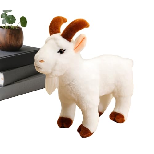 Manolyee Peluche De La Chèvre, Jouet Figurine Doux Réaliste Et Mignon, De Simulation Bébé Chèvre, pour Les Filles, Les, Les Hommes, Les Femmes, Les...