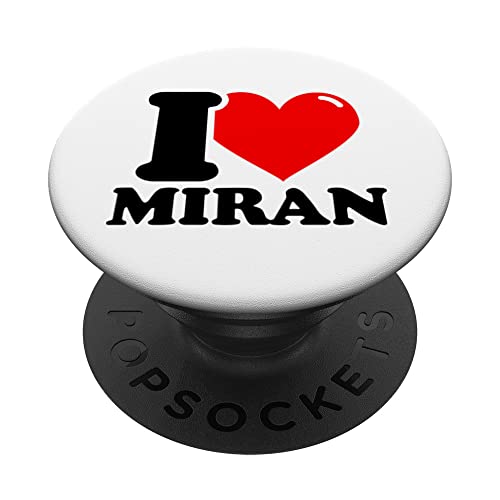 I LOVE Miran PopSockets Swappable PopGrip, Black
