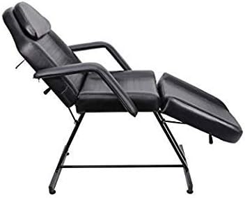 Black Color Facail Table Bed Chair for Beauty Salon Massage Waxing Makeup Include One Stool in Free